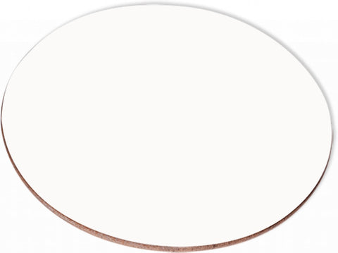 Coaster (drikkebrikke) i MDF for sublimering, Rund (ca 9 x 9 cm)