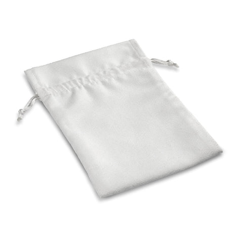 Gavepose av myk polyesterfløyel for sublimering (9x14 cm), Hvit