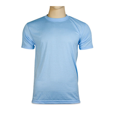 [Basic] Unisex T-skjorte for sublimering til voksen, Lys Blå (XL)