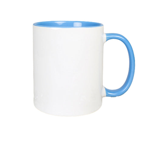 [SubliCA] Sublimeringskopp, Lys Blå/Hvit (11 oz)