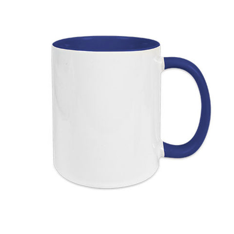 [SubliCA] Sublimeringskopp, Mørk Blå/Hvit (11 oz)