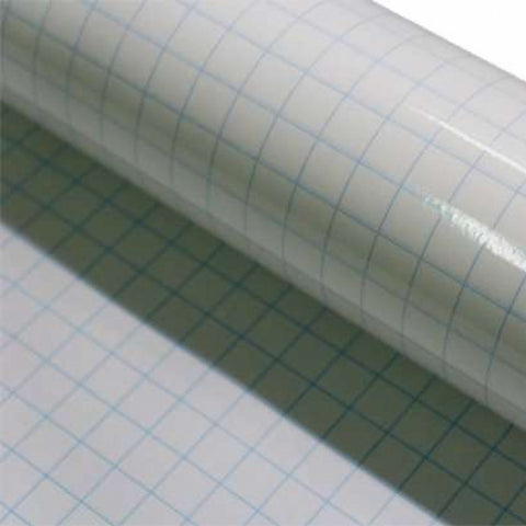 Blank applikasjonstape med hvitt backingpapir for skiltvinyl, Sterk heft (20cm x 50m)